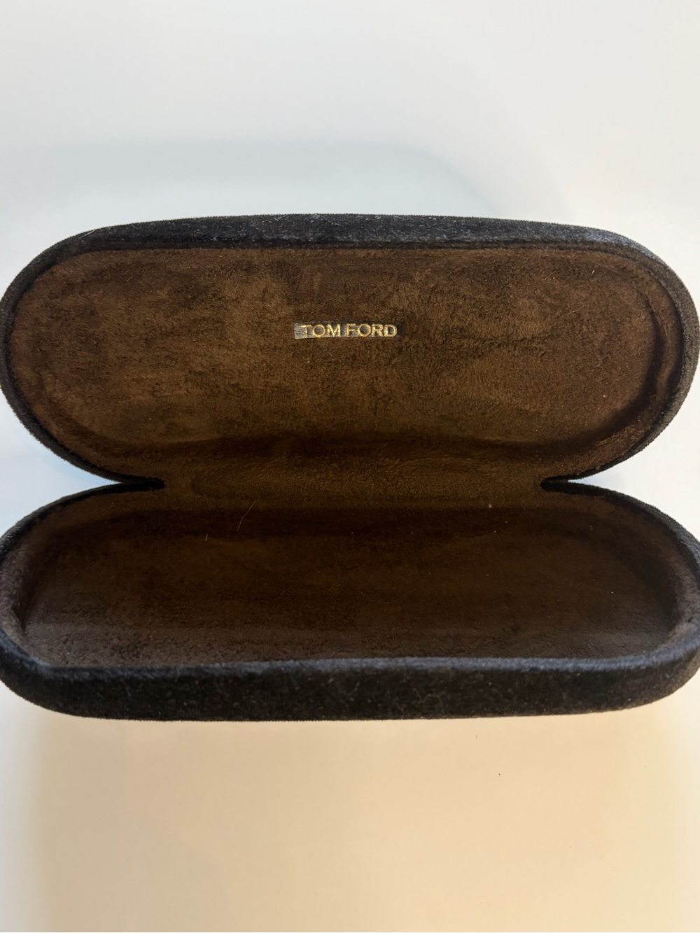 Tom Ford Brown and Gold Velvet Sunglasses Case
